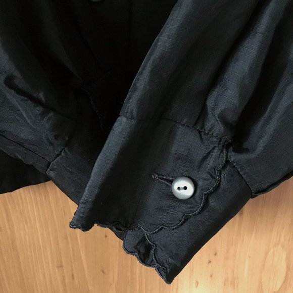 Vintage Black Satin Viennese Blouse - Picture 7 of 14